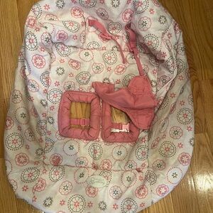 Pink Floral Baby Seat Cover